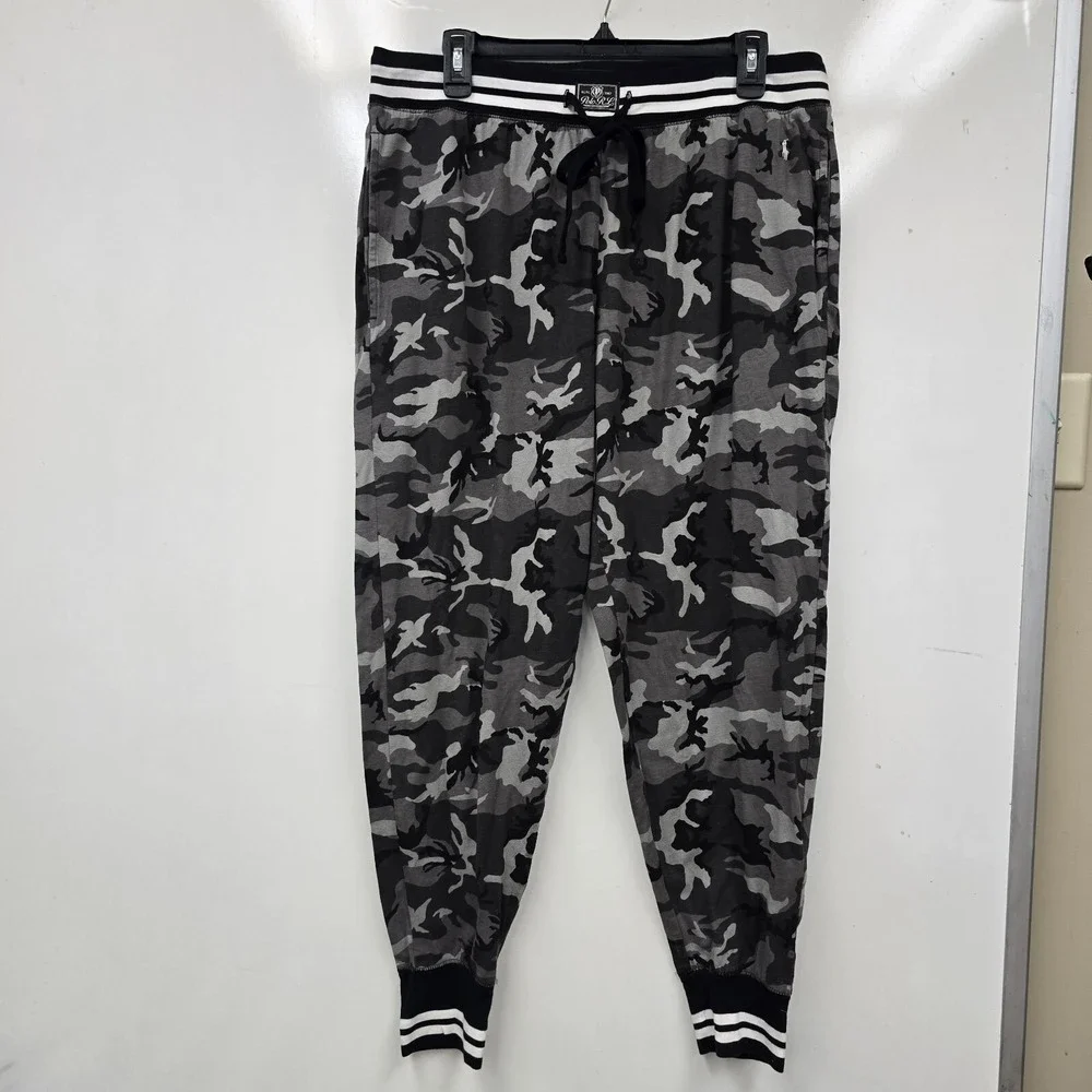 Polo Ralph Lauren Pajama Pants Mens Large Gray Camouflage Sleepwear‎